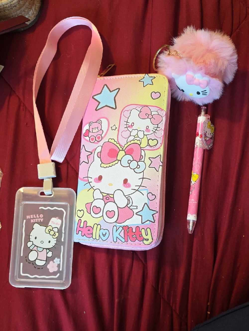 Hello Kitty Pastel Pink & Yellow Wallet Bundle